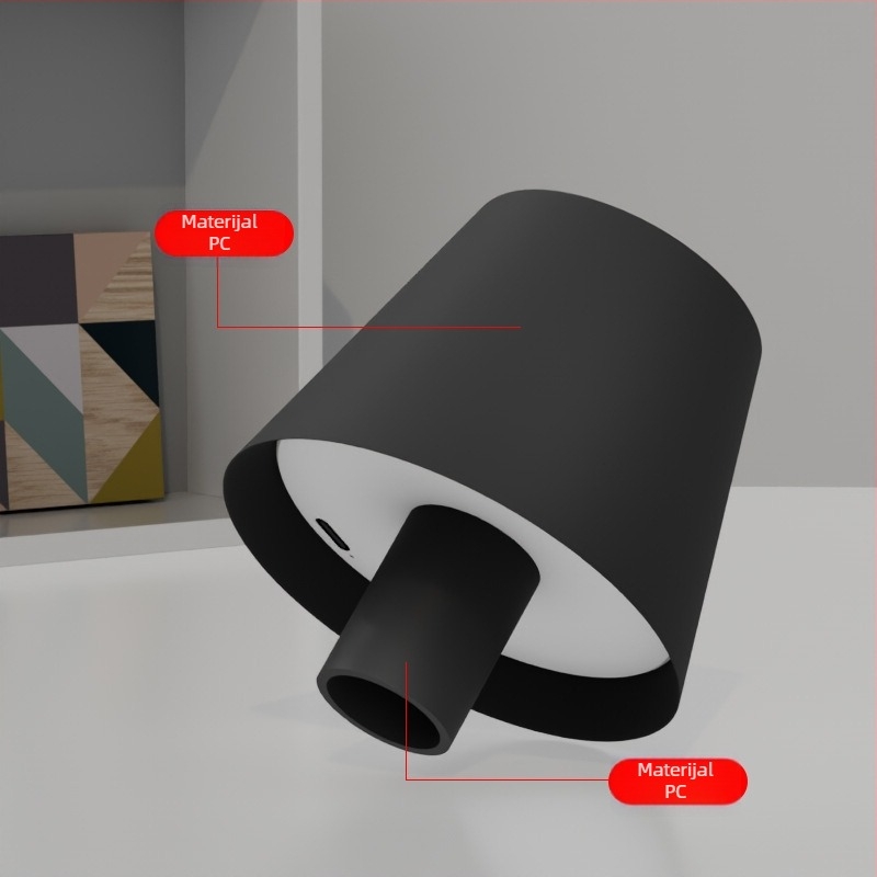 Lampa od boce vina s bar atmosferom (punjiva baterija, LED, dodirni prekidač, PVC sjenilo)