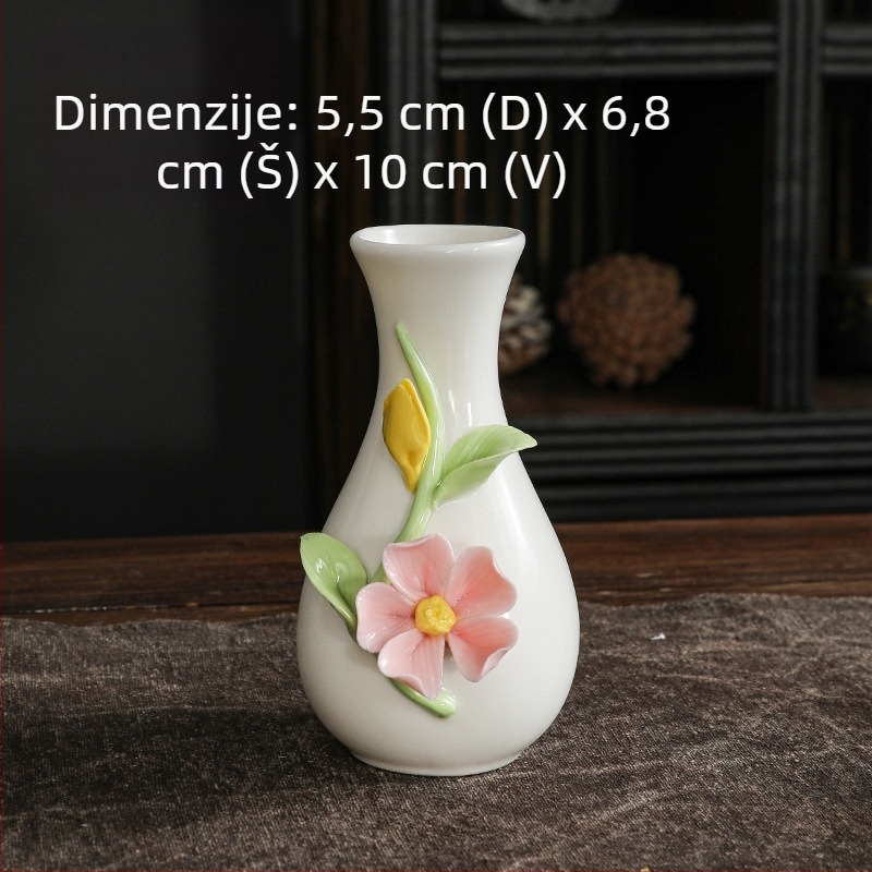 Ručna porcelanska vaza s pinch-pot tehnikom