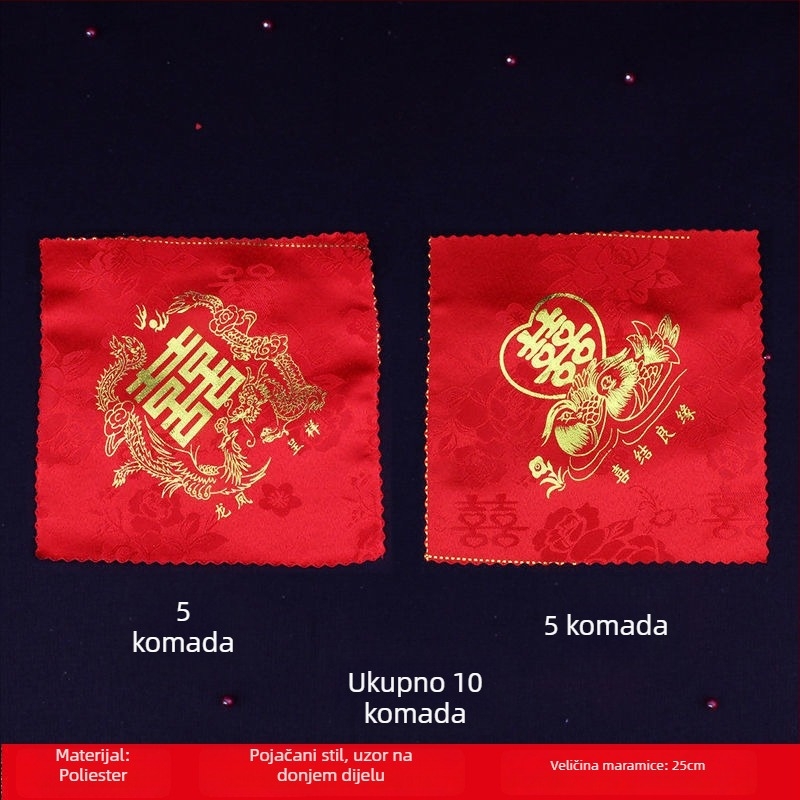 Vjenčani rupčić Listen, kvadratni oblik, 150 g