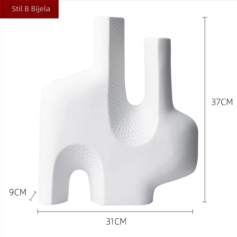 Geometrijska keramička vaza, moderni minimalistički stil (Materijal: keramika; Brend: Jade Jane; Kategorija: Geometrijski oblik; Pakiranje: kartonska ambalaža; Stil: modern i minimalistički)
