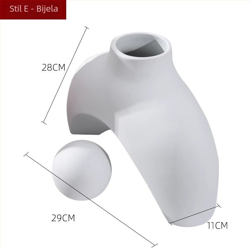 Geometrijska keramička vaza, moderni minimalistički stil (Materijal: keramika; Brend: Jade Jane; Kategorija: Geometrijski oblik; Pakiranje: kartonska ambalaža; Stil: modern i minimalistički)