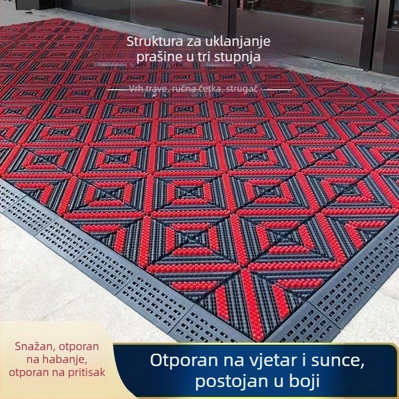 Protuklizni vanjski ulazni tepih, tepih 3u1 za ulaz, hotelski tepih