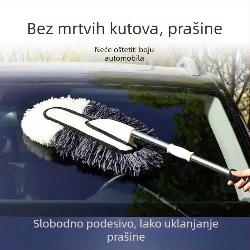 Četka za čišćenje auta s mekanim dlačicama – bez ogrebotina; nano dlačice + inženjerski plast + nehrđajući čelik