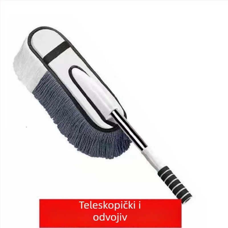 Četka za čišćenje auta s mekanim dlačicama – bez ogrebotina; nano dlačice + inženjerski plast + nehrđajući čelik