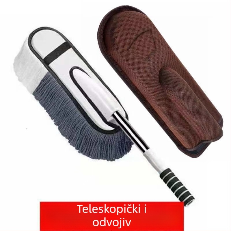 Četka za čišćenje auta s mekanim dlačicama – bez ogrebotina; nano dlačice + inženjerski plast + nehrđajući čelik