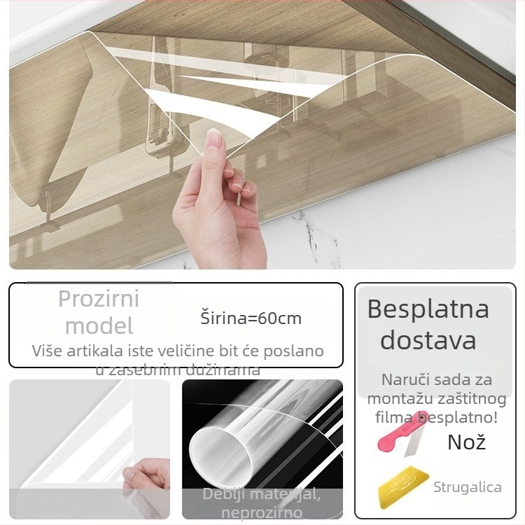 Zaštitni film za dno kuhinjskog ormarića od aluminijske folije – samoljepljiv, otporan na masnoće, paru i vlagu
