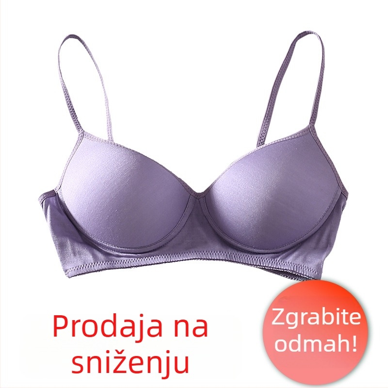 Sportski grudnjak od svile, bez čeličnih krugova, 3/4 košarice, tanko oblikovani košarica, prozračna svila