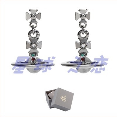 Naušnice Saturn Series s 3D staklenim perlama, srebrnom ugradnjom, dječji stil