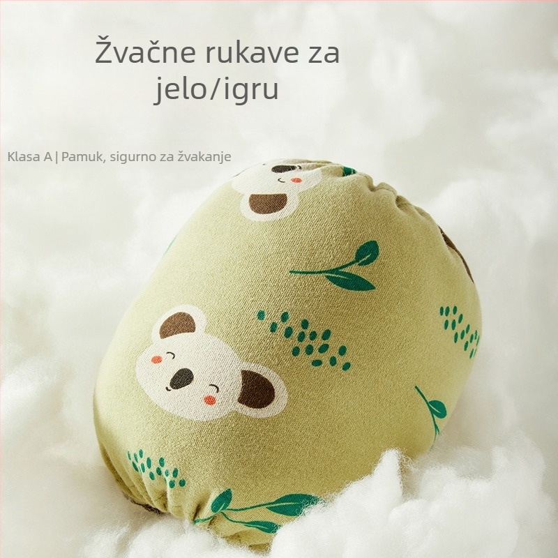 Dječje rukave od pamuka — protiv prljavštine, reljefni crtani uzorak, unisex, uzrast 0–8 godina