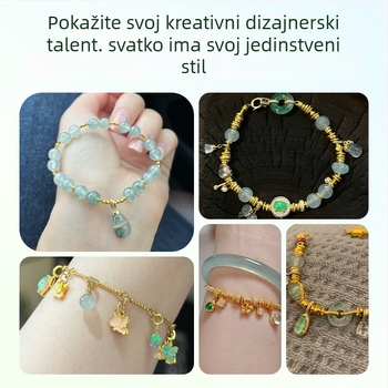 Hongma nefritni privjesak, 925 srebro pozlata, inlay, unisex, oblik list
