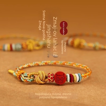 Ručni pleteni narukvica od konca – Unisex, minimalistički stil; Materijal: konac; Obrada: ručno pletenje; Pogodno kao poklon za obljetnicu