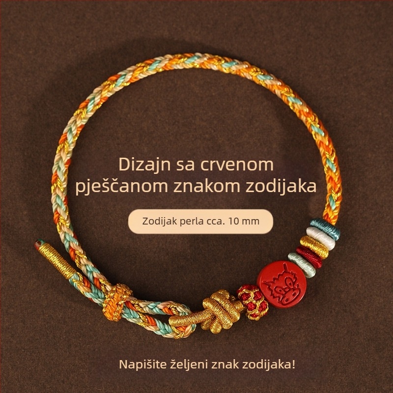 Ručni pleteni narukvica od konca – Unisex, minimalistički stil; Materijal: konac; Obrada: ručno pletenje; Pogodno kao poklon za obljetnicu