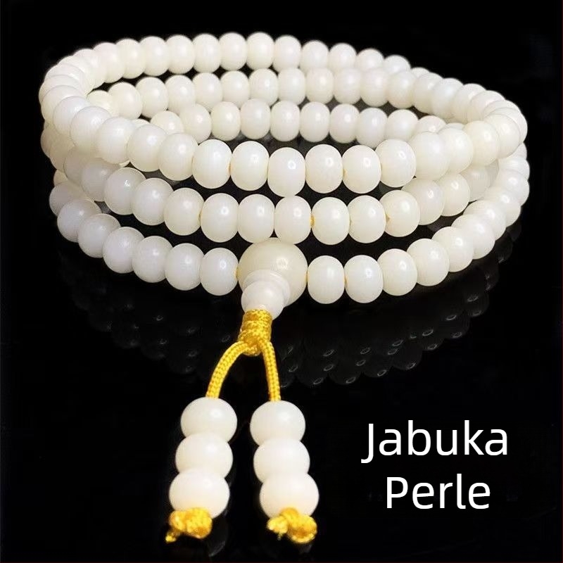 Narukvica Bodhi korijena s 108 perlama, ručno izrađena, retro stil, unisex, dizajn s tekstom