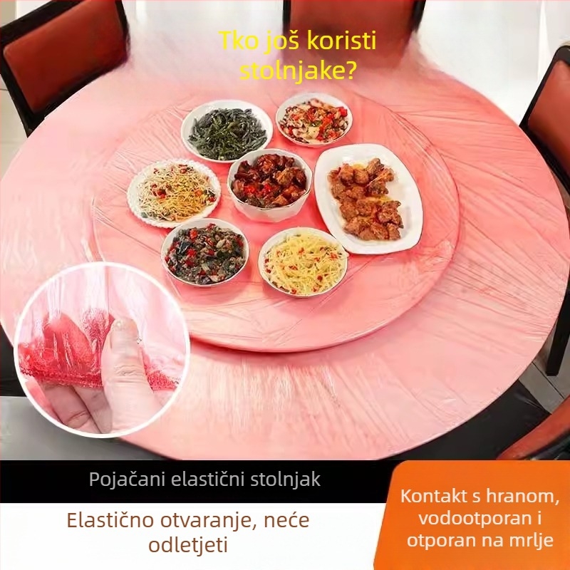 Jednokratni PE stolnjak, Jednobojni uzorak, Debljina 1, Podrijetlo Zhejiang