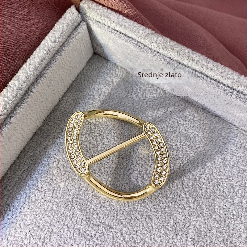 Spona za odjeću od legure, korejski stil, kutna kopča s uvijenim šipkama, detalj četverolistne djeteline s perlom, Straw Man, elektroplating, prilagodba dostupna