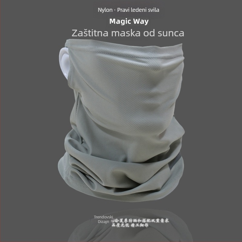 Ice Silk sun maska za cijelo lice – najlon, petlje za uši, zaštita vrata, za vožnju biciklom