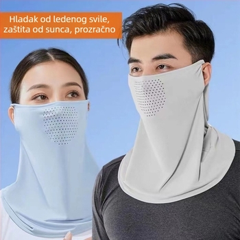 Muška ljetna maska za zaštitu od sunca s punim licem, prozračna šalica za vrat, Lycra-Spandex, Ice Silk veo, glavni sadržaj vlakana 81–95%, proljeće 2024