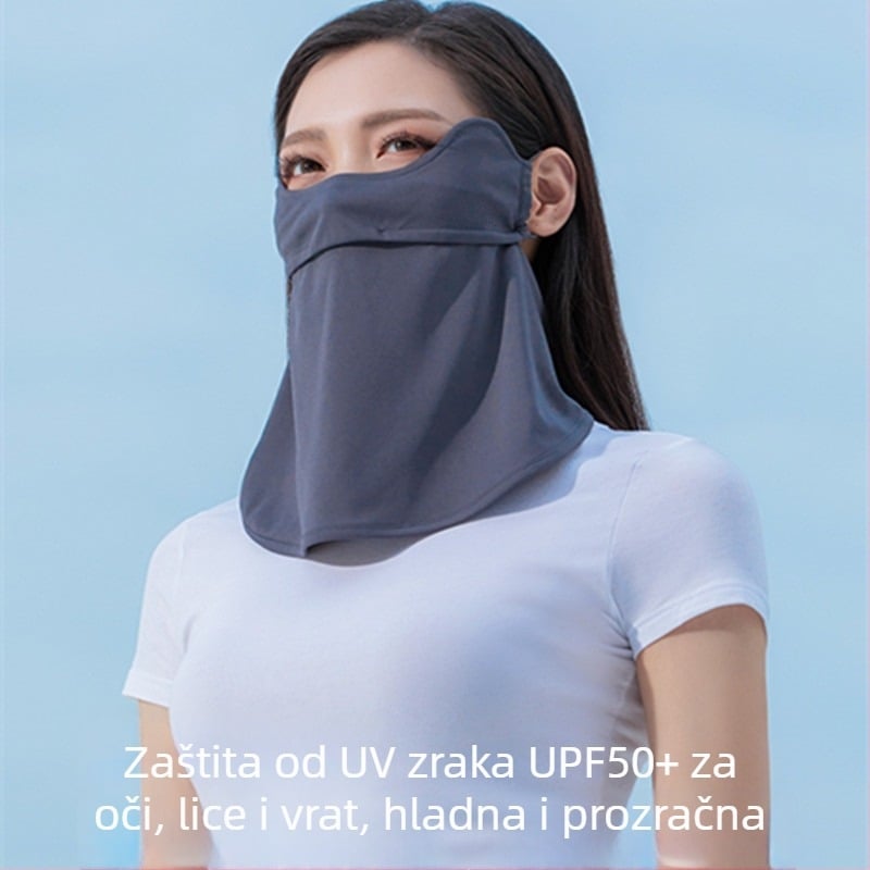 Maska za sunce za lice za žene, prozračna, Ice Silk/Nylon smjesa, UV zaštita, za vožnju biciklom, proljeće 2021 izdanje; glavni sastav tkanine 31–50%.