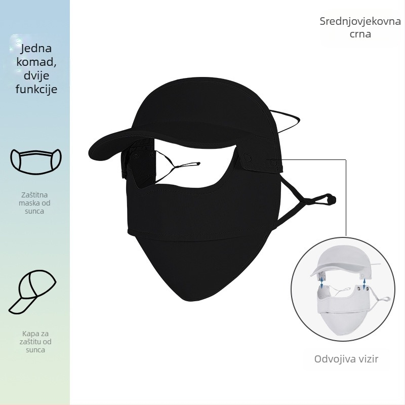 Maska za sunce za lice za žene, prozračna, Ice Silk/Nylon smjesa, UV zaštita, za vožnju biciklom, proljeće 2021 izdanje; glavni sastav tkanine 31–50%.