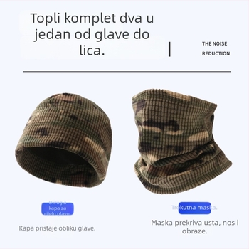 Maska za lice od polar fleece-a s kapuljačom za skijanje i biciklizam, topla zaštita od vjetra za jesen i zimu