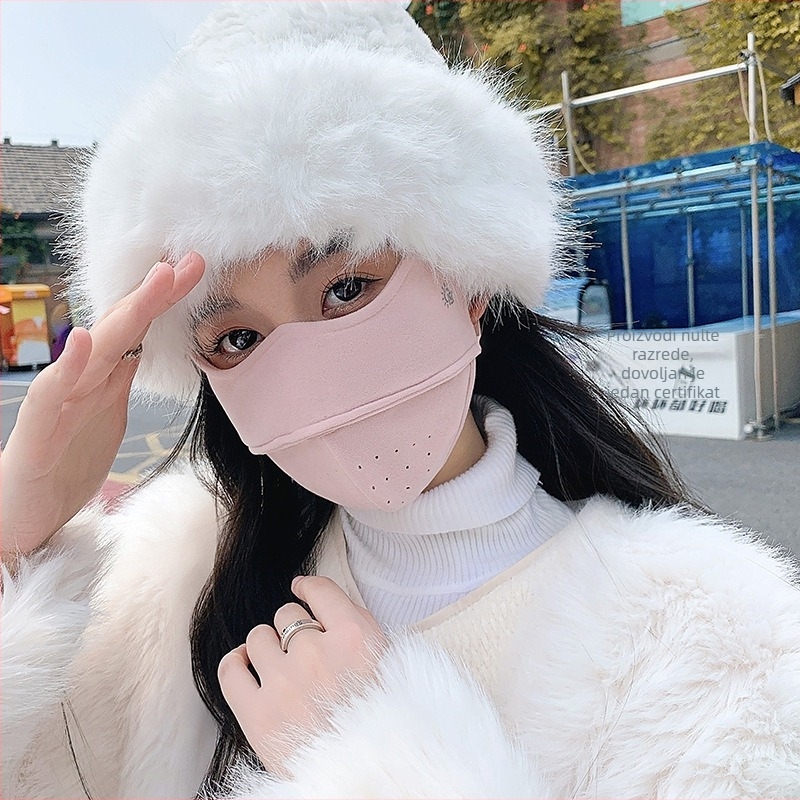 Najlon maska s izvezbenim dizajnom, toplinska maska s visećim ušima, monokronski uzorak, zaštita od sunca