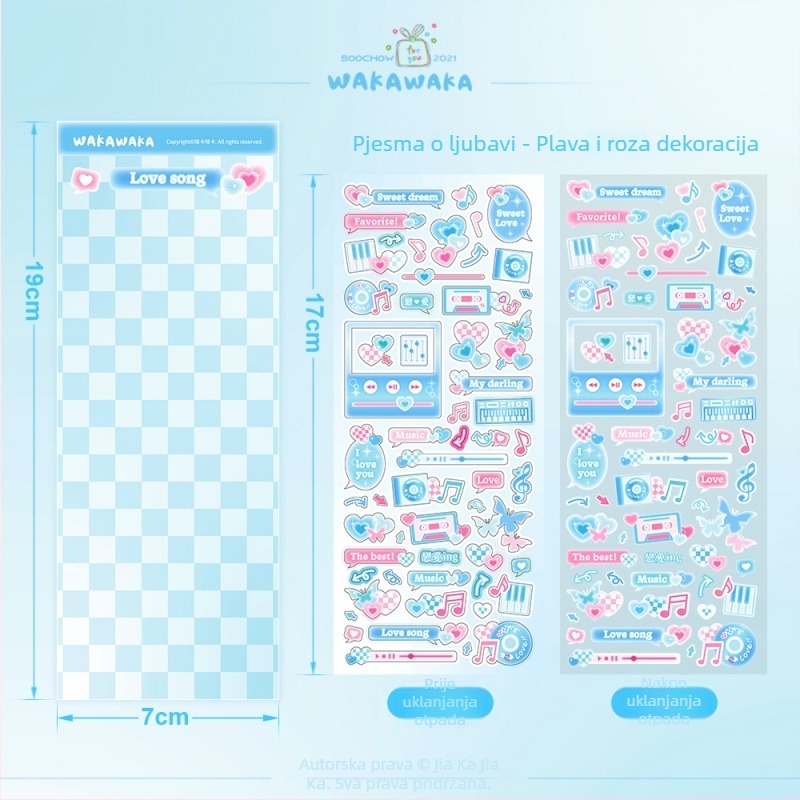 Wow kawaka skup naljepnica za planer – crtani stil, materijal: umjetnički papir s premazom, proces tiska, ispis logotipa, prilagodba dostupna