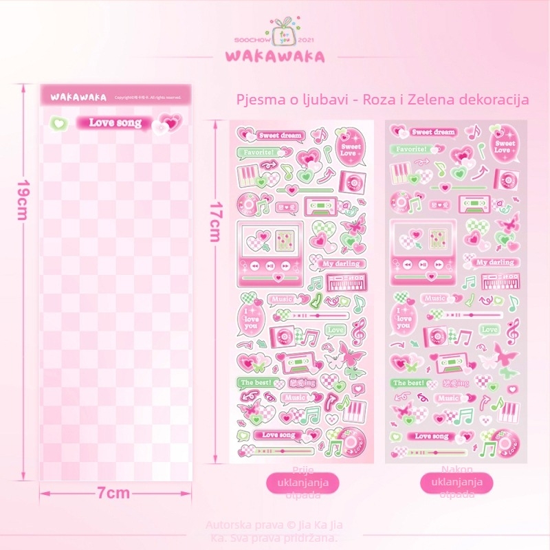 Wow kawaka skup naljepnica za planer – crtani stil, materijal: umjetnički papir s premazom, proces tiska, ispis logotipa, prilagodba dostupna