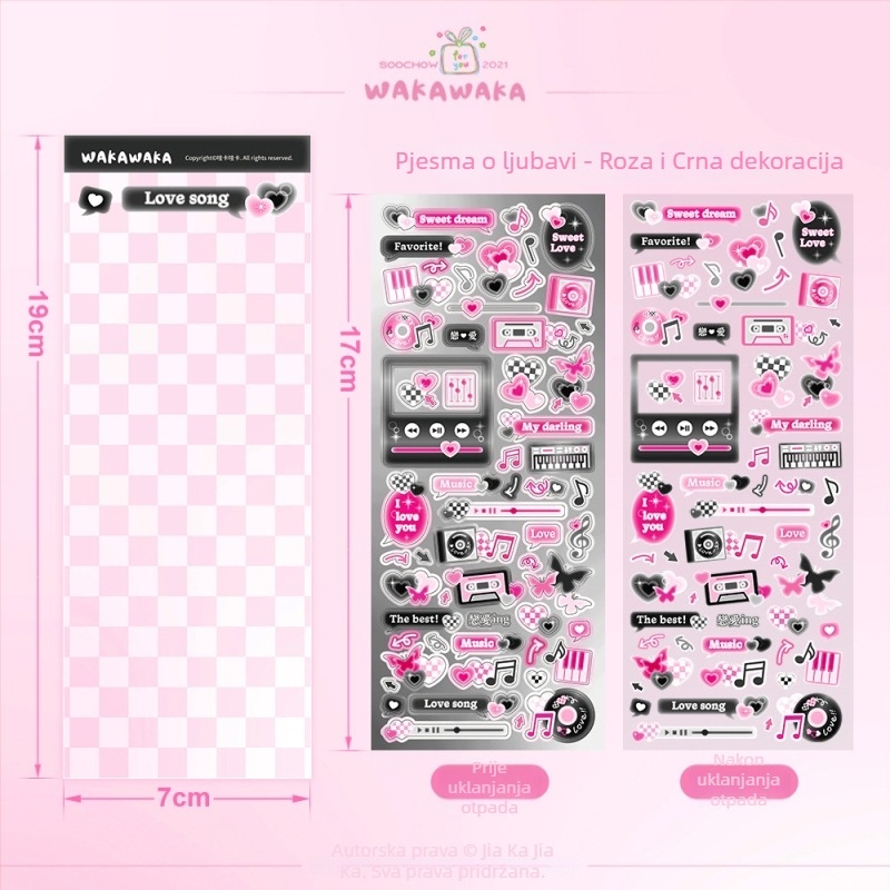 Wow kawaka skup naljepnica za planer – crtani stil, materijal: umjetnički papir s premazom, proces tiska, ispis logotipa, prilagodba dostupna