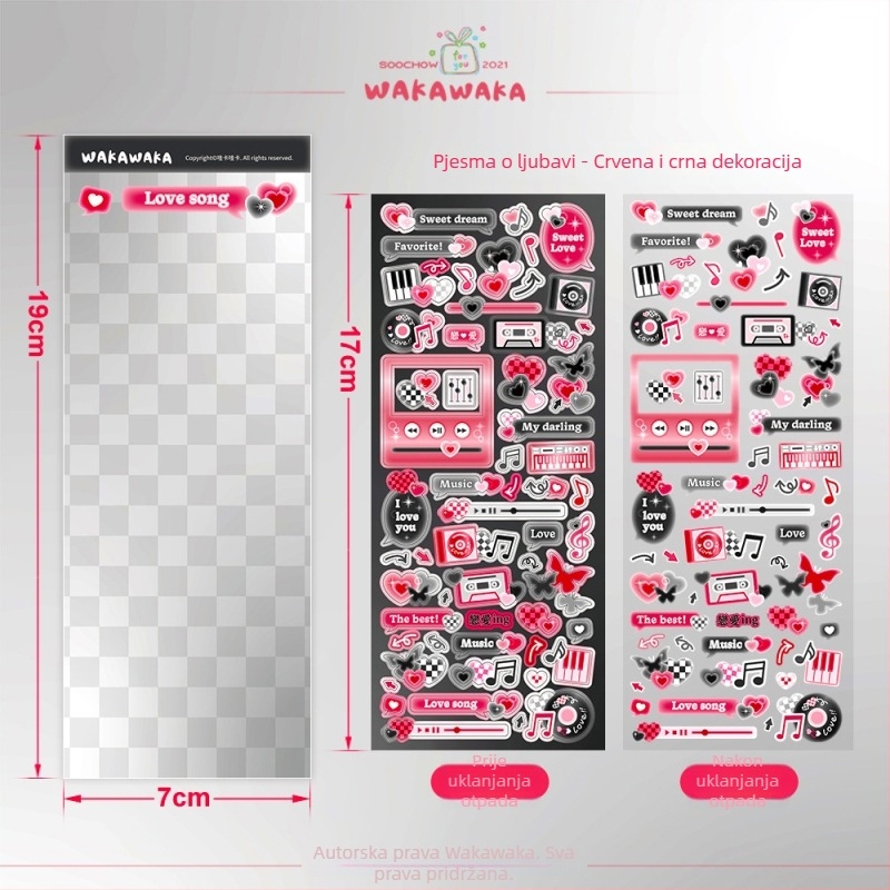 Wow kawaka skup naljepnica za planer – crtani stil, materijal: umjetnički papir s premazom, proces tiska, ispis logotipa, prilagodba dostupna