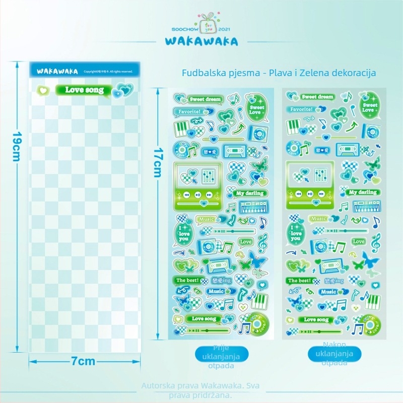 Wow kawaka skup naljepnica za planer – crtani stil, materijal: umjetnički papir s premazom, proces tiska, ispis logotipa, prilagodba dostupna