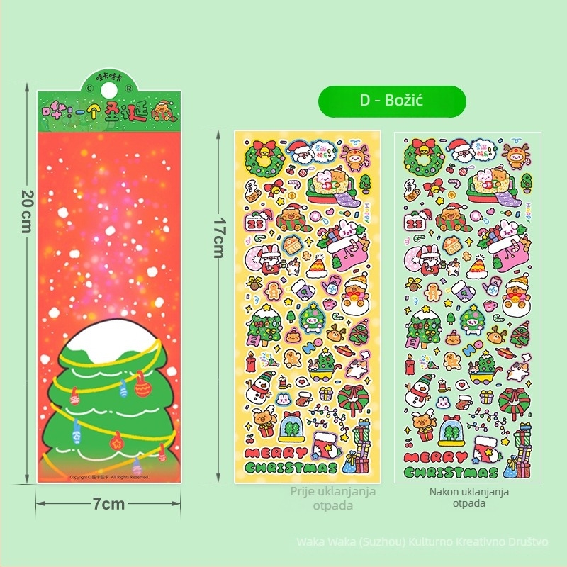 Wow kawaka skup naljepnica za planer – crtani stil, materijal: umjetnički papir s premazom, proces tiska, ispis logotipa, prilagodba dostupna