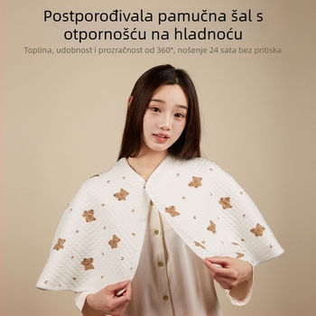 Pamuk šal za majčinstvo i dojenje, jesensko-zimski, širina 83 cm, twill tkanina, održava toplinu