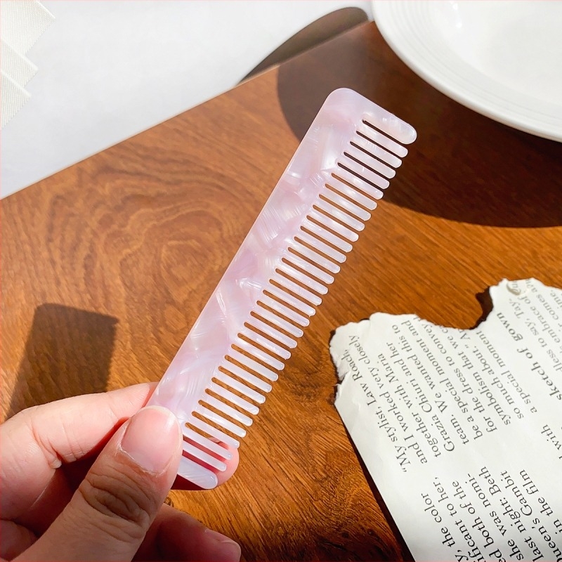 Češalj za kosu od acetata, retro stil za žene, pravokutni oblik, ručna izrada, prilagodljiv