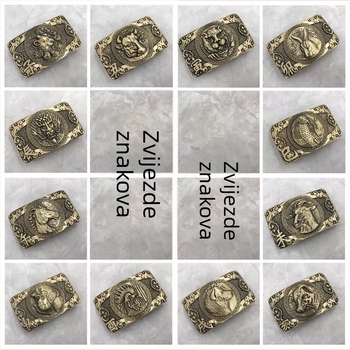 Zodijakova kopča za remen, glatka, pogodna za sve sezone