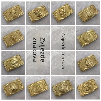 Zodijakova kopča za remen, glatka, pogodna za sve sezone