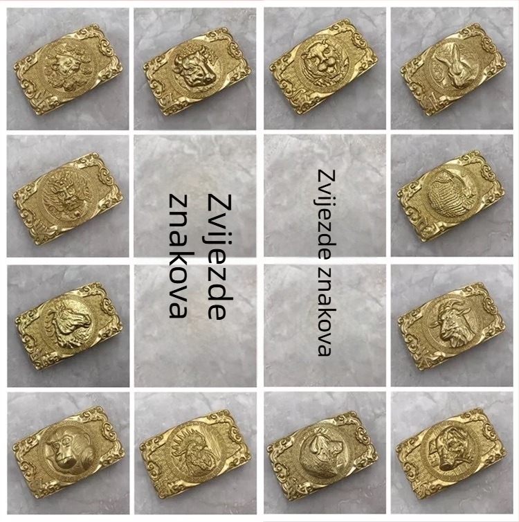 Zodijakova kopča za remen, glatka, pogodna za sve sezone