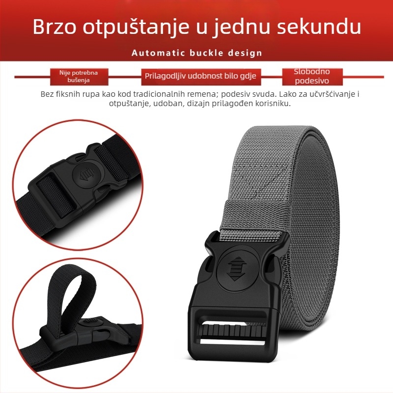 Baluma muški plastični pojas s plastičnom kopčom, zatvaranje kopčom, elektroplatiranje, stil: moderni gradski stil