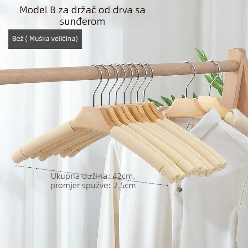 Klip za sušenje odjeće — protuklizni, bez tragova, moderni minimalistički stil; materijal: spužva; visoka nosivost; pogodan za košulje, odijela i hlače