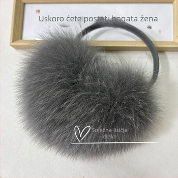 Ušne zaštitne navlake od pravog lisjeg krzna za zimu, prijenosne, korejski stil, unisex