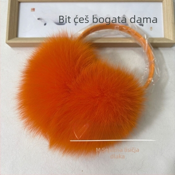 Ušne zaštitne navlake od pravog lisjeg krzna za zimu, prijenosne, korejski stil, unisex