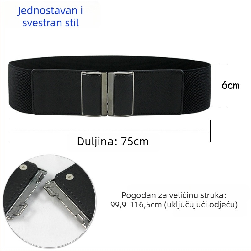 Elastični pojas za produženu zimsku jaknu (Materijal: umjetna koža; Kopča: legura; Način zatvaranja: kukica; Širina: >4 cm; Marka: Golden Pear)