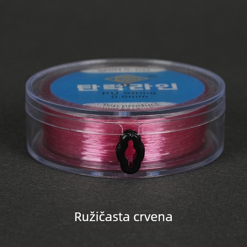 Elastična ribarska nit s okruglom prozirnom kristalnom niti i perlama, ručno pletena od spandeksa