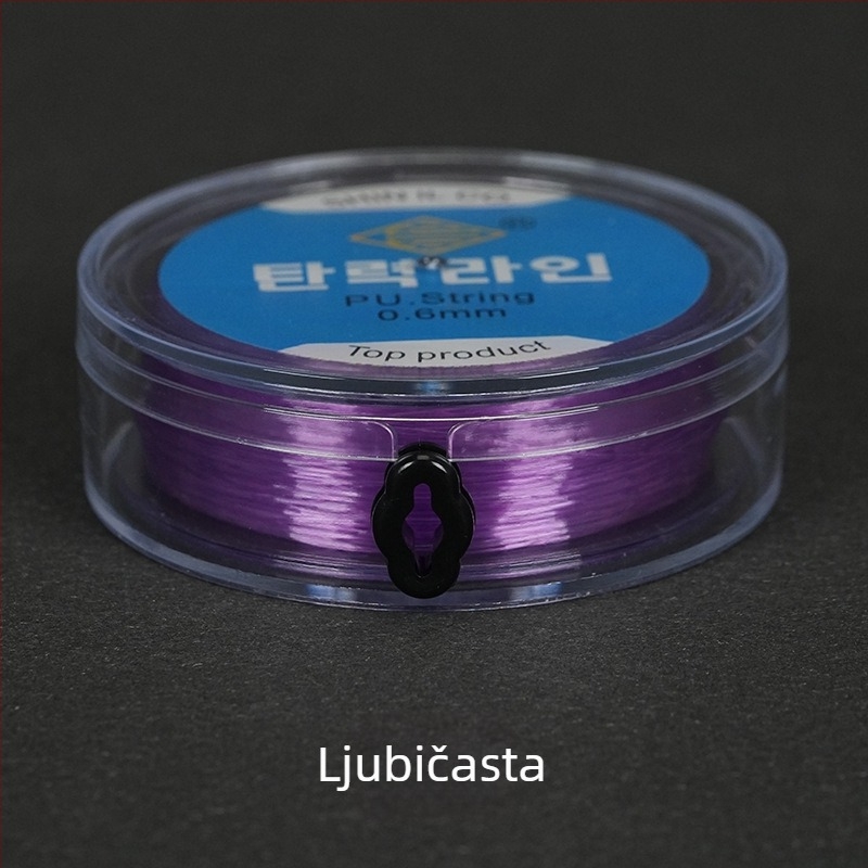 Elastična ribarska nit s okruglom prozirnom kristalnom niti i perlama, ručno pletena od spandeksa