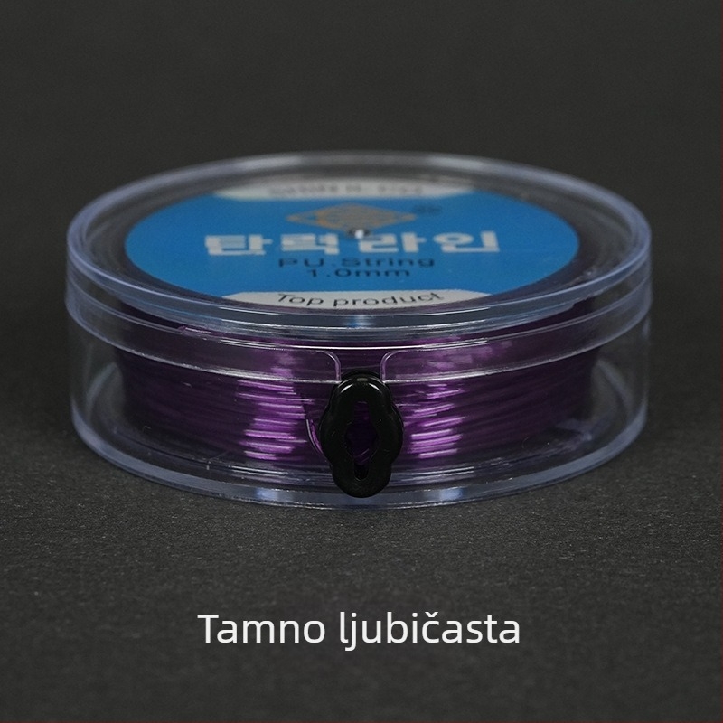 Elastična ribarska nit s okruglom prozirnom kristalnom niti i perlama, ručno pletena od spandeksa