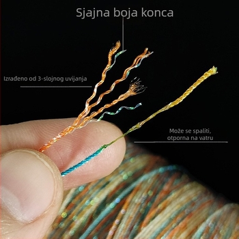 Niz za perle, ručno pleten, s efektom zvjezdane noći, dostupan u konfiguracijama od 6 ili 9 vlakana