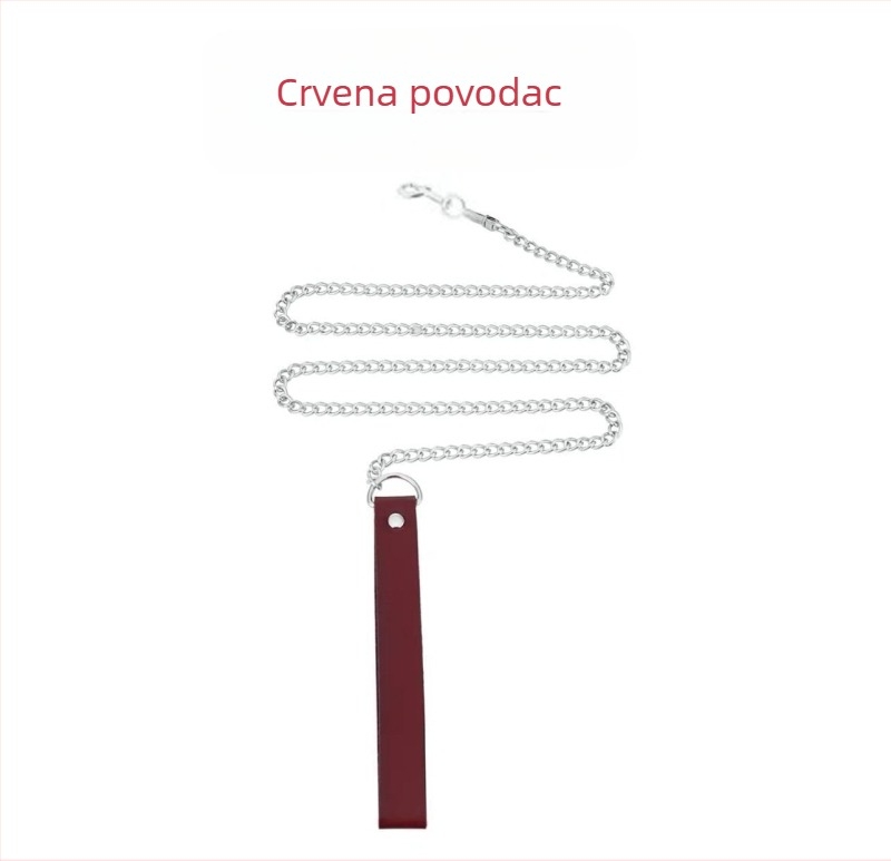 Choker od umjetne kože Mingrui, Net Red Wind stil, obični lanac, privjesak od legure