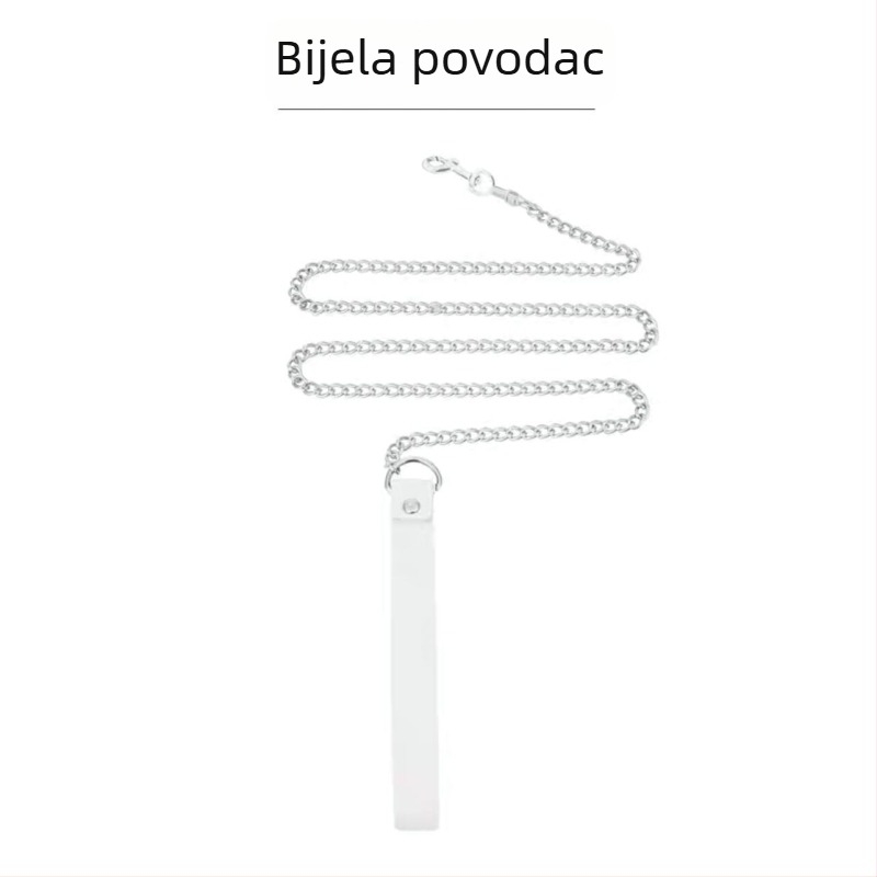 Choker od umjetne kože Mingrui, Net Red Wind stil, obični lanac, privjesak od legure