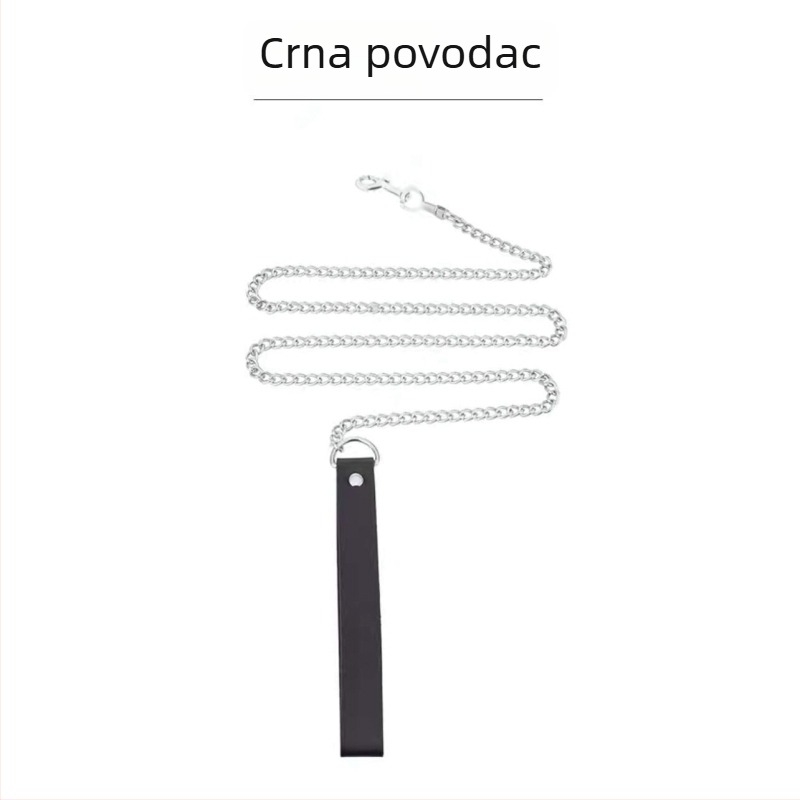 Choker od umjetne kože Mingrui, Net Red Wind stil, obični lanac, privjesak od legure