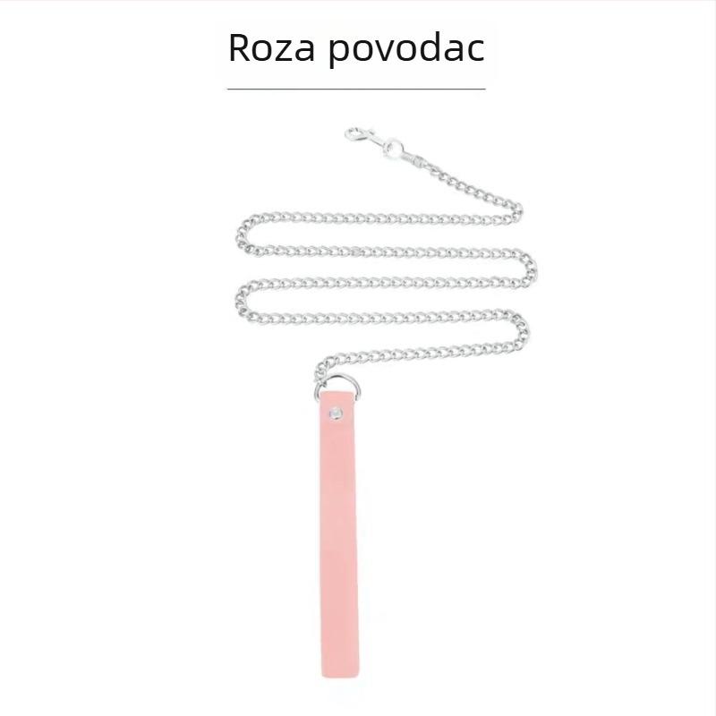 Choker od umjetne kože Mingrui, Net Red Wind stil, obični lanac, privjesak od legure