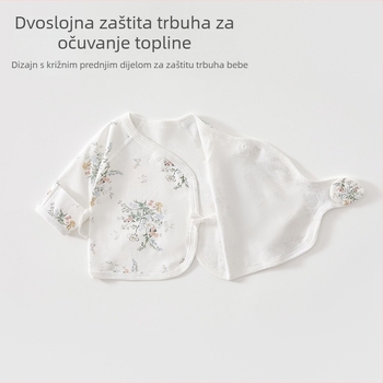 Novorođenče romper od 100% pamuka, svesezonski, dugi rukav, unisex (0-12 mjeseci)